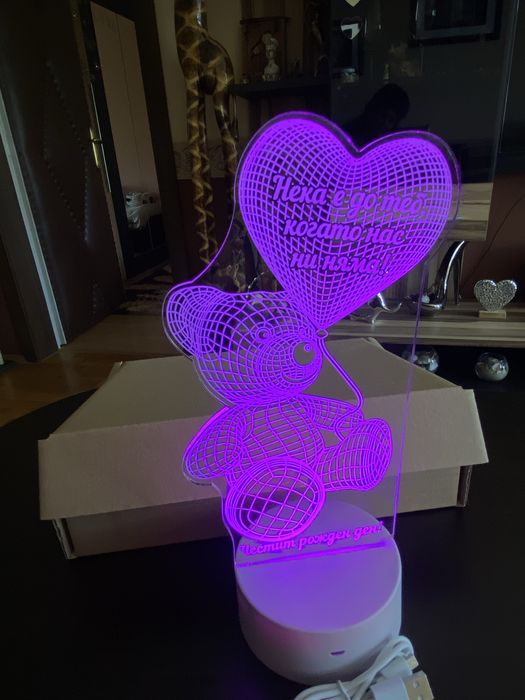 Лампа светещо 3D мече.Ново!