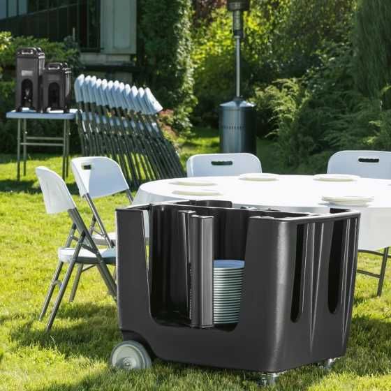 Masa rotunda pliabila evenimente/petreceri HDPE 150/ 180cm 10-12 pers