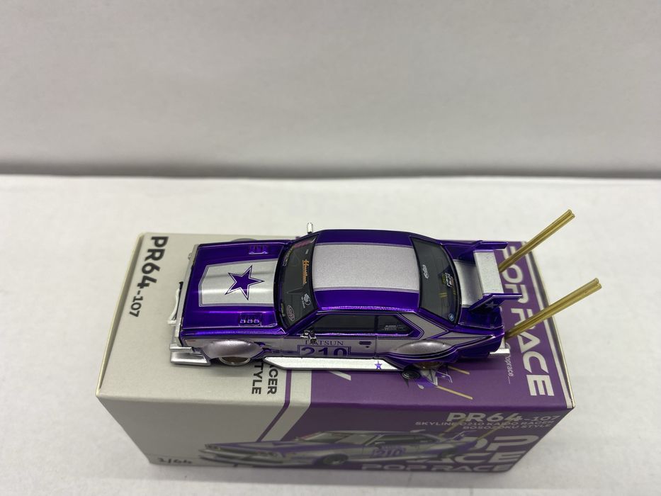 POP RACE Skyline C210 Kaido Racer Bosozoku  macheta auto scara 1:64