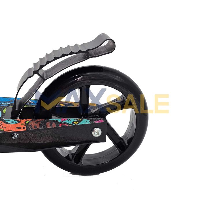 Детска тротинетка сгъваема скутер scooter черна многоцветна триколка