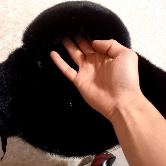 Шапка ушанка норковая