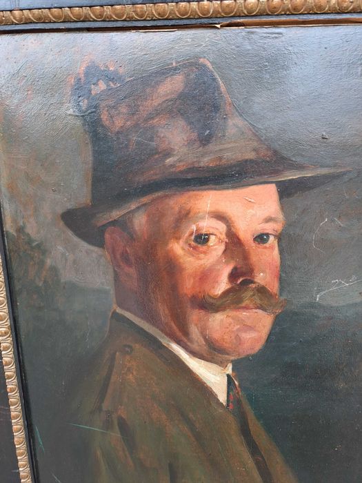 tablou vechi pictura 46/59 cm semnat Erich Probst