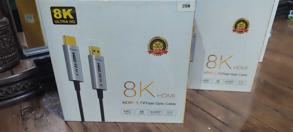 Кабель оптика HDMI 8K 25m Новый есть 3-штук