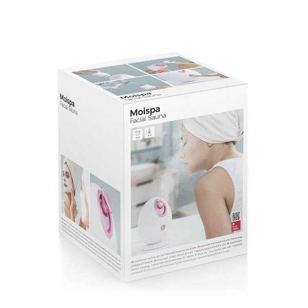 Aparat de sauna faciala pentru curatarea tenului 90ml 300W alb/roz