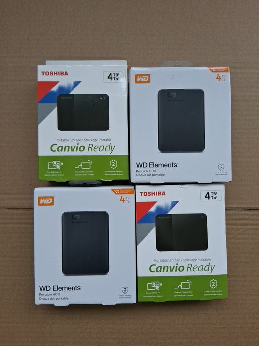 Sigilat Hard disk extern portabil hdd 4TB Toshiba Wd  Western Digital