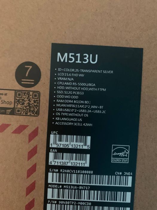 Asus Vivobook M513U, Ryzen 5, SROCHNO Pul kere Sotmoqchiman (Barter)