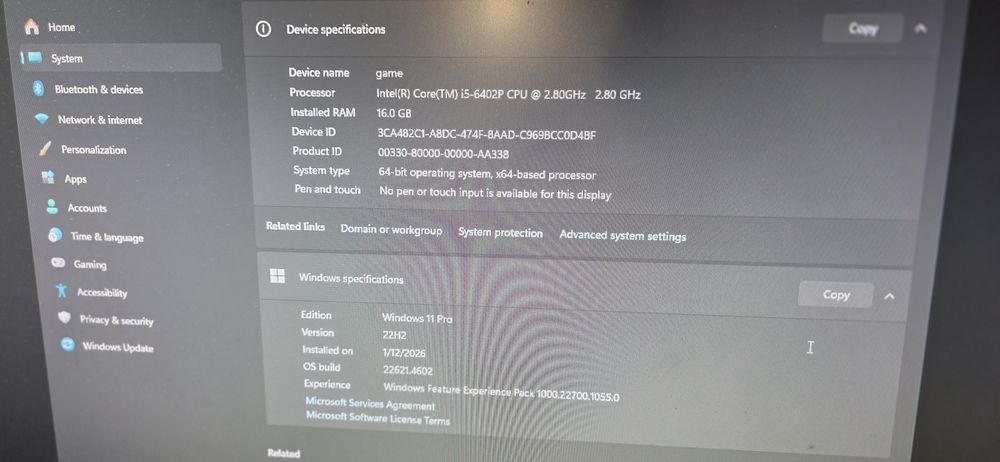 Pc gaming i5 gtx1060