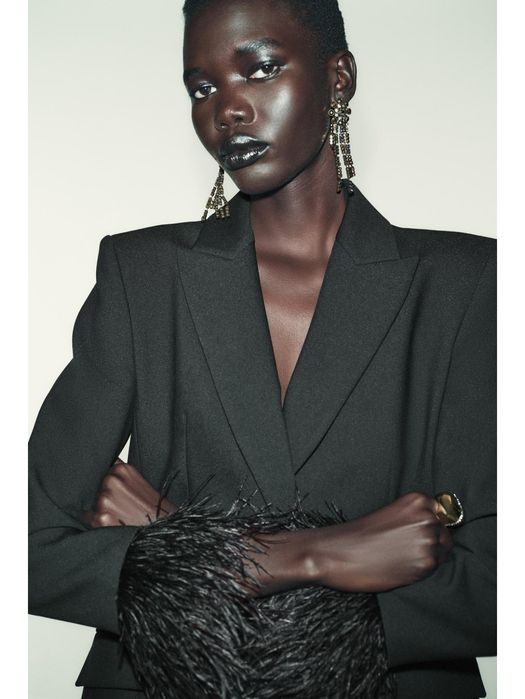 ZARA НОВО блейзър с пера