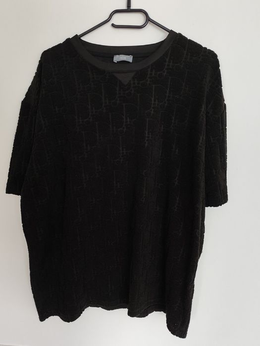 Tricou Dior Oblique Black Jacquard marimea XXL