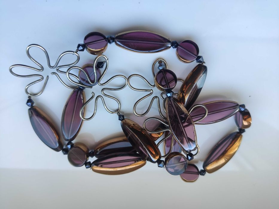 Colier vechi  vintage colectie  margele din sticla