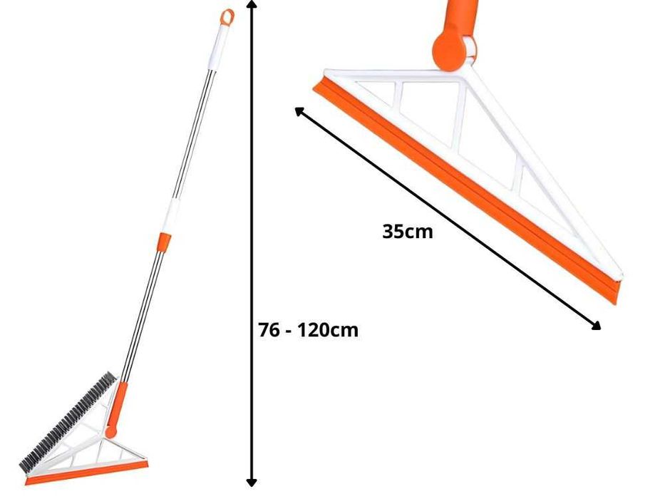 Силиконова метла/четка с регулируема дръжка – магическа двойна глава