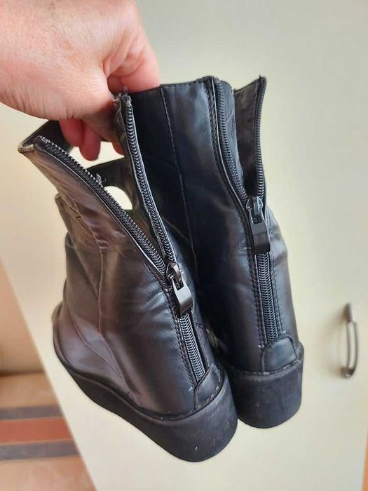 Естествена кожа летни обувки  Фетиш стил на платформа почти нови номер 38