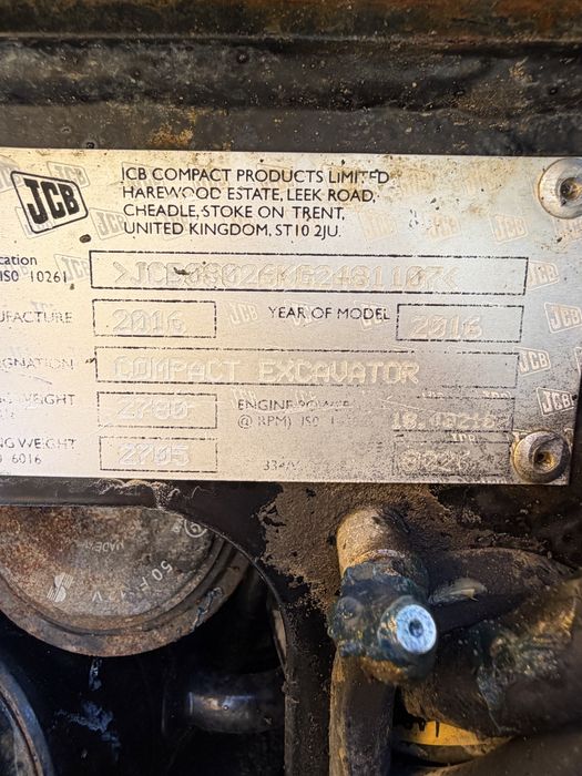 Miniexcavator JCB 8026