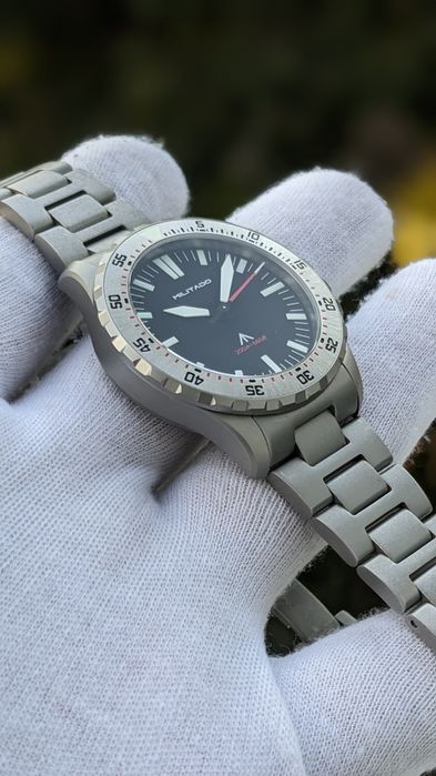 Като нов Militado 39mm Dive Watch Sapphire Crystal 200M Swiss Luminous