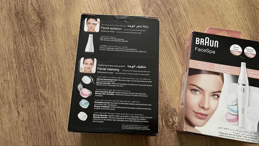 Epilator Facial Braun Facespa + 4 Perii Curatare Fata Nou Sigilat