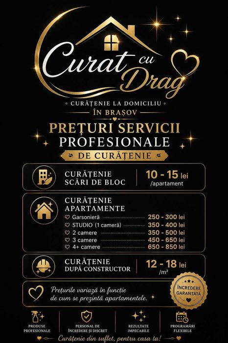 Curățenie la domiciliu | Brașov | Curat cu Drag