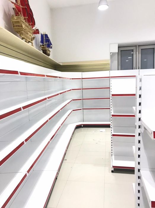 Стеллажи полки овощные хлебные кассовые