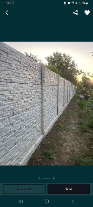 Gard din placi prefabricate de beton