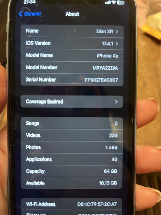 Iphone XR 64 GB син перфектно състояние
