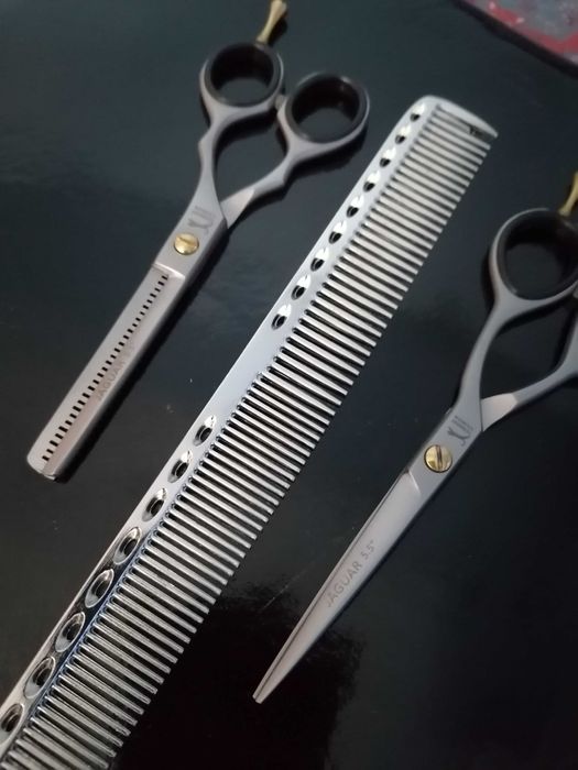 Set Foarfeci profesionale jaguar tuns filat pieptăn 5,5