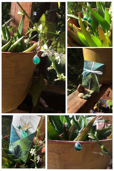 Ръчно изработени сребърни обеци и колиета с естествени камъни (s925)