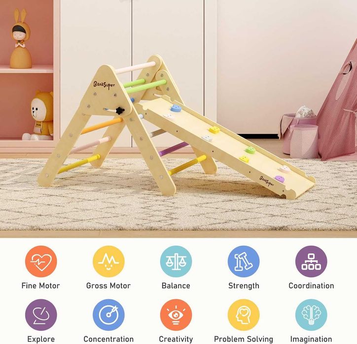 Triunghiul Montessori Pikler cu Rampa Reversibila, REDUS de la 860RON