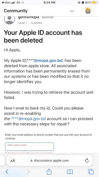 Помогу восстановить apple ID после удаления