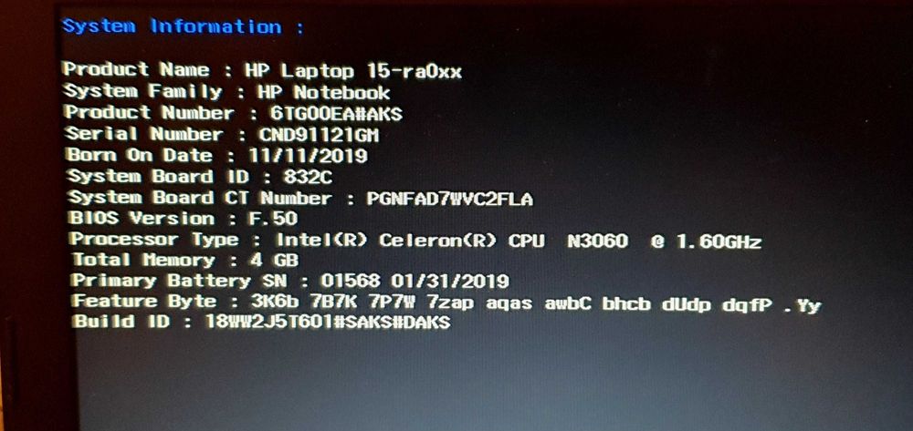 HP  15-RA0XX  15" лаптоп 4GB