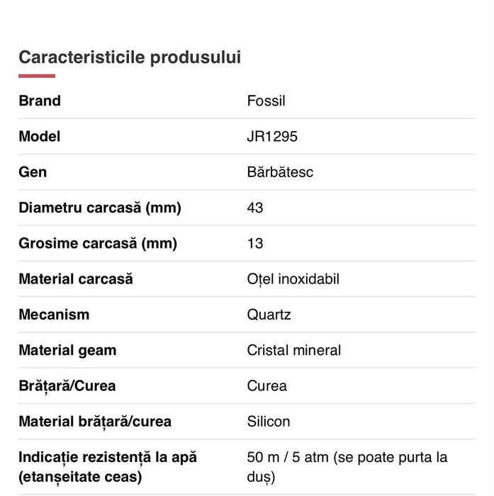 Ceas Bărbătesc Fossil