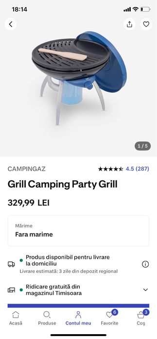 Garatar camping pe gaz