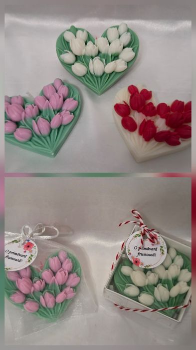 Martisoare parfumate din ceară naturală de soia