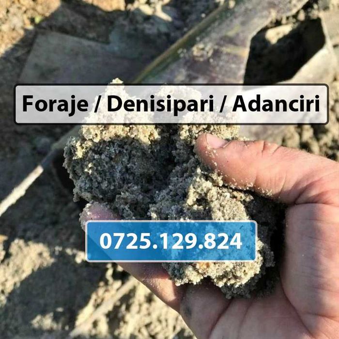 Foraje si denisipari puturi apa, curatare puturi forate, piloni forati