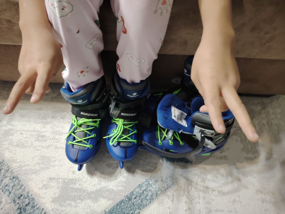 Продам коньки детские одевали один сезон