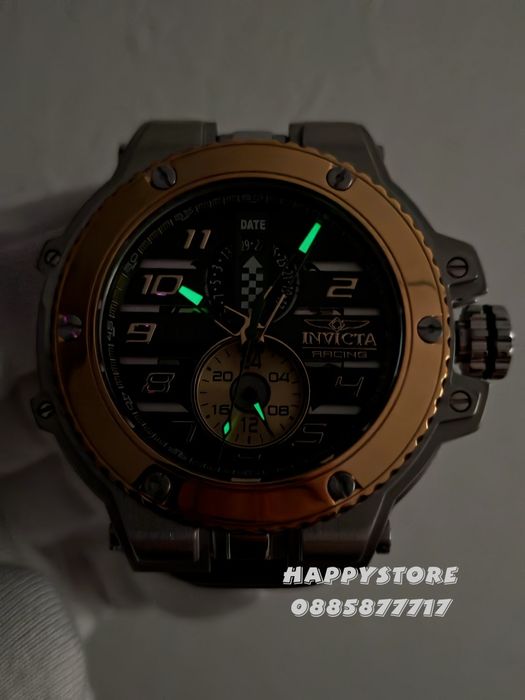 INVICTA Downforce silver/gold 56 mm, Инвикта нов мъжки часовник