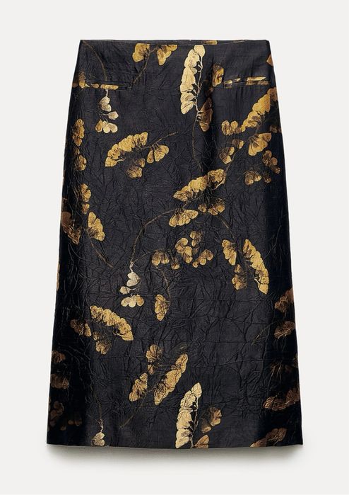 Fusta cu imprimeu Zara, nou cu eticheta