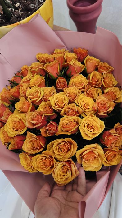 51 роз огромный букет