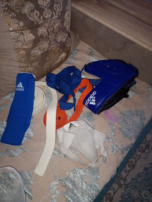 Шлем, кимоно, пояс, защита