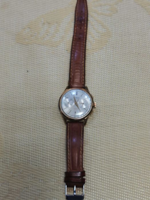 Рядък позлатен Morris ferrotex  Chronographe