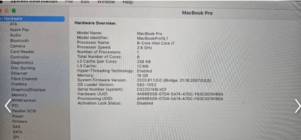 A1990 MacBook Pro 2019