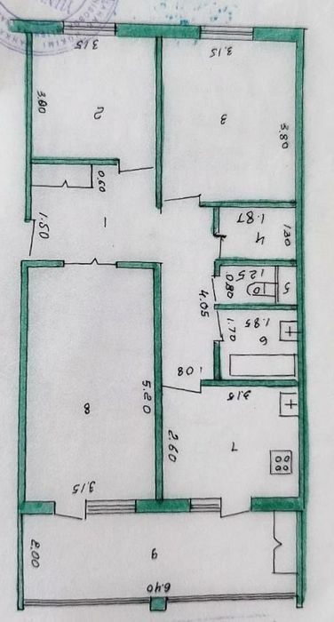 Продажа 3/4/5 на Юнусабад-17, [77м²]3 хонали сотилади