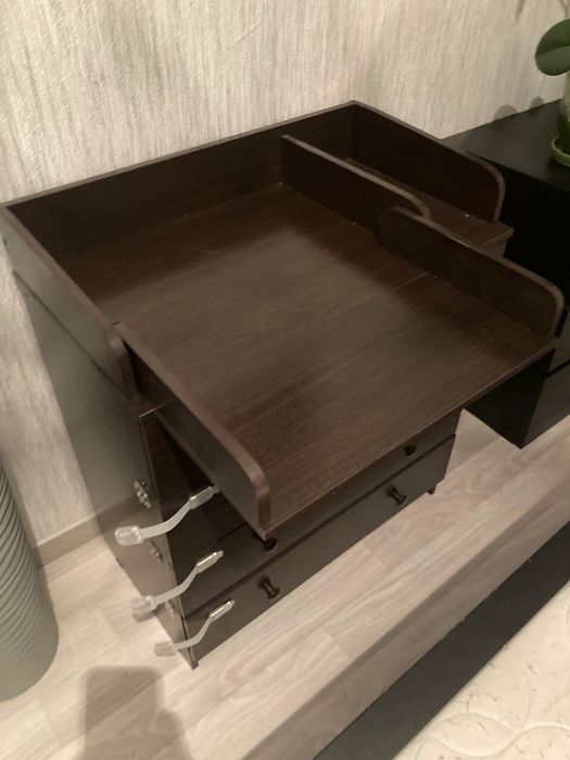 Комод пеленальный, цвет темный