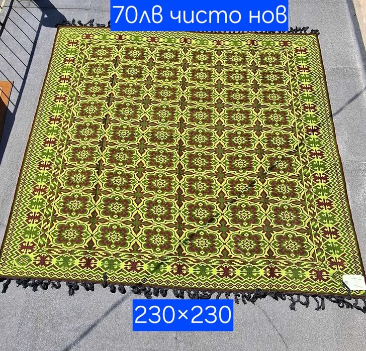 Стари черги, килими, Родопски одеяла, вълнени торби.