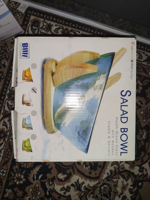 Большая салатница деревянная Billi