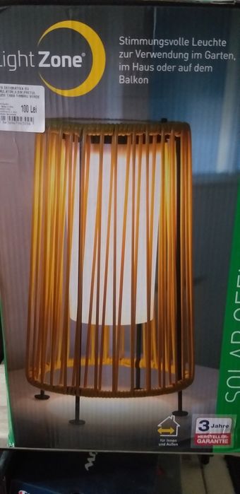 Lampa cu incarcare solara