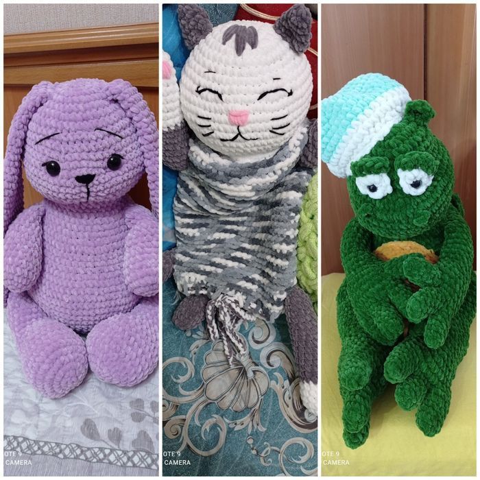 Распродажа.Плюшевые игрушки и пижамница ручной работы.Распродажа.Цена