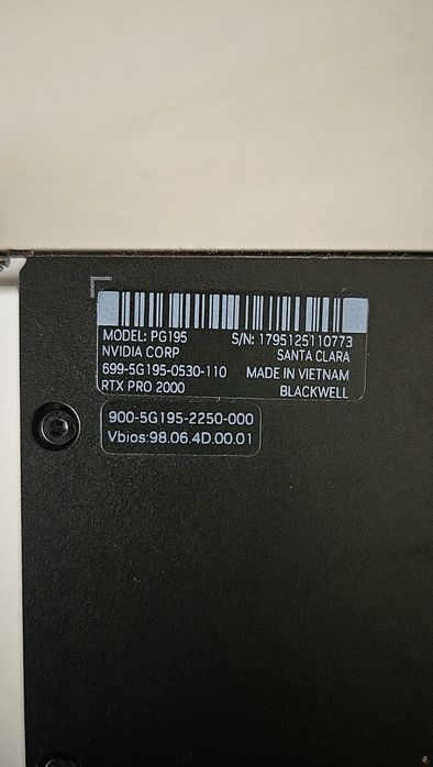 RTX2000PRO Blackwell - 16GB DDR7 ECC - 1U - Compatibila Minisforum MS01 / MSA2