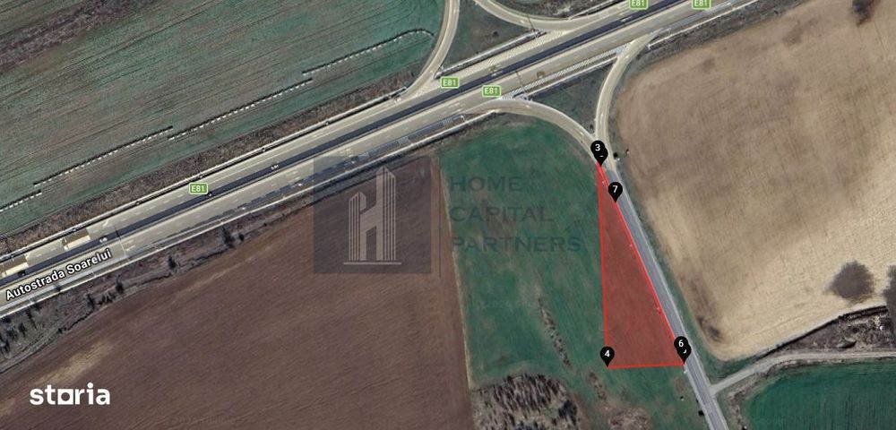 Teren intravilan 2.721 mp | Brănești Ilfov | Nod A2/E81 | UTR Lm1