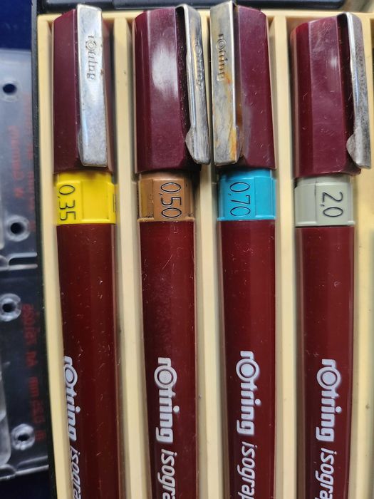 рапидографи Rotring Isograph и Centropen, пергели Orig.Richter de Luxe
