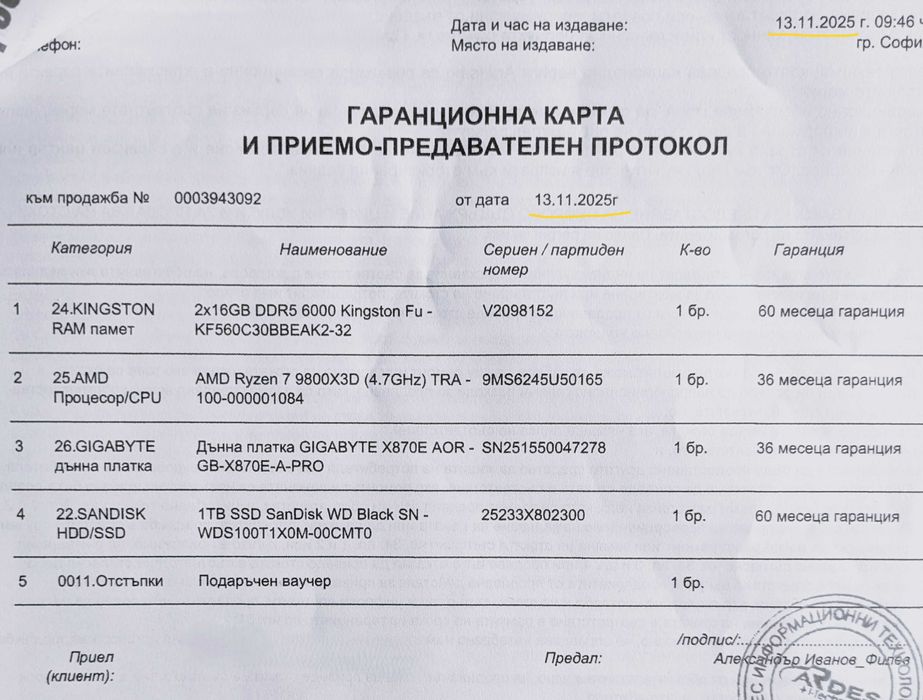 [30м ГАРАНЦИЯ] Дъно GIGABYTE X870E AORUS PRO