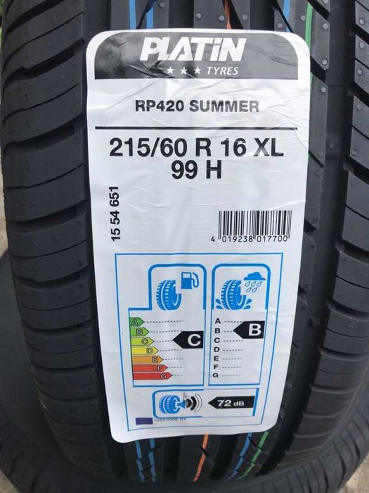 215/60/16 Летни гуми PLATIN 215/60 R16 XL DOT2024